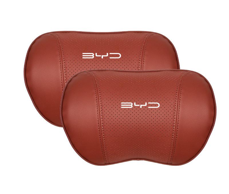 Suitable For Byd Car Nappa Memory Foam Seat Headrest Lumbar Pillow Red