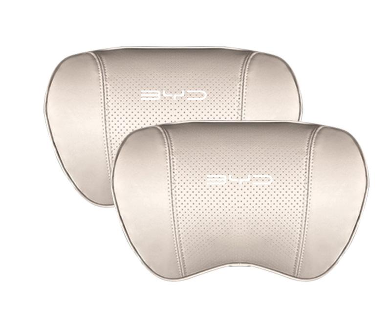 Suitable For Byd Car Nappa Memory Foam Seat Headrest Lumbar Pillow White