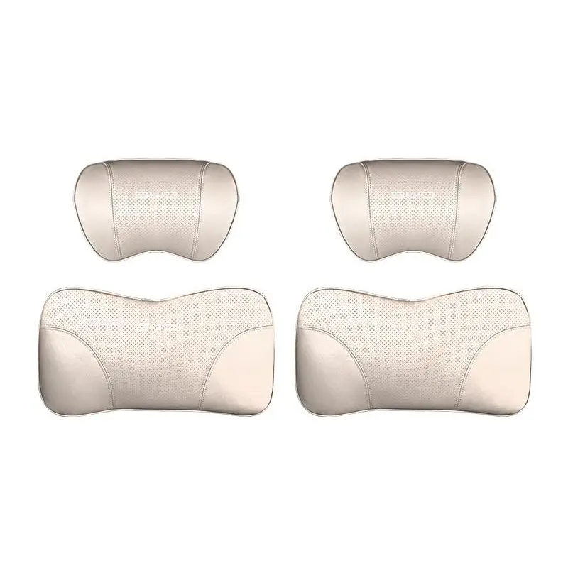 Suitable For Byd Car Nappa Memory Foam Seat Headrest Lumbar Pillow White