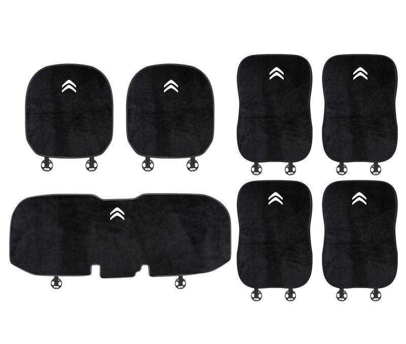 Suitable For Citroen Car Flannel Back Cushion Seat Cushion Black