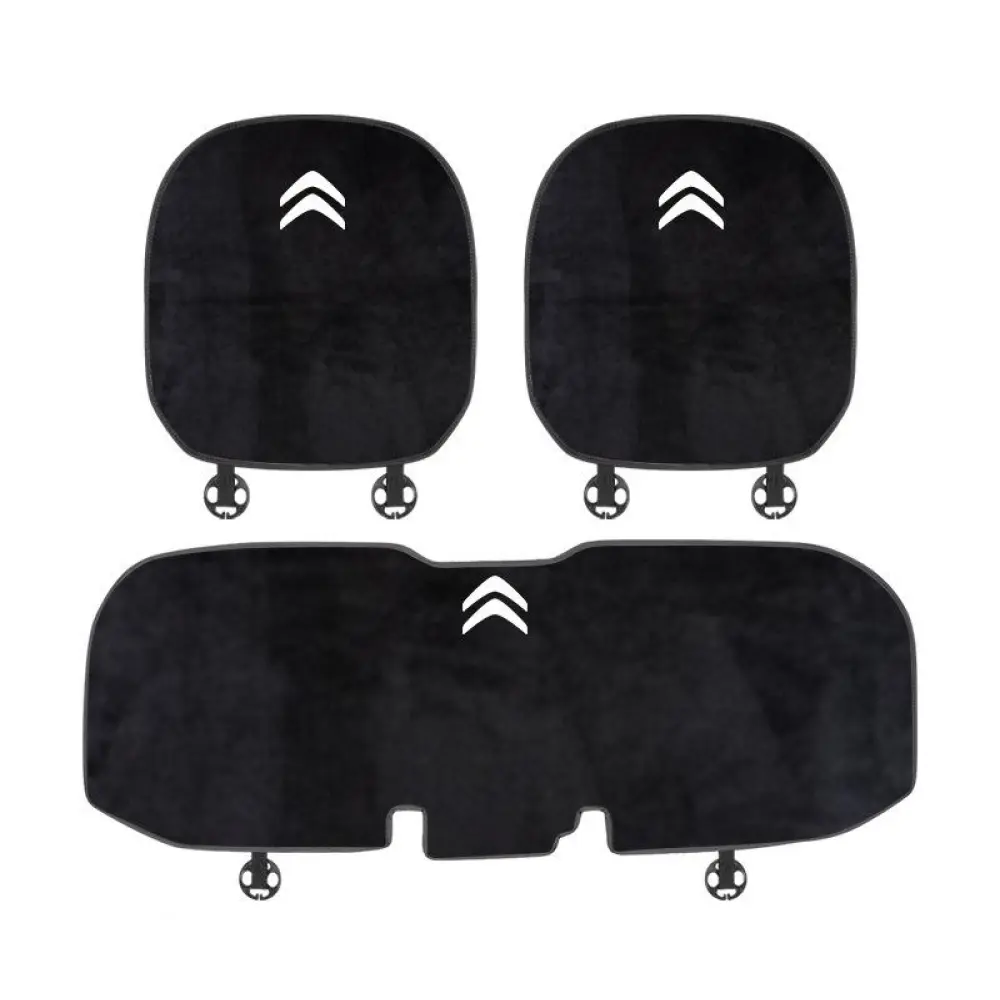 Suitable For Citroen Car Flannel Back Cushion Seat Cushion Black