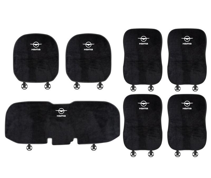 Suitable For FAWHaima Car Flannel Back Cushion Seat Cushion Black