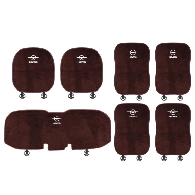 Suitable For FAWHaima Car Flannel Back Cushion Seat Cushion Brown 01