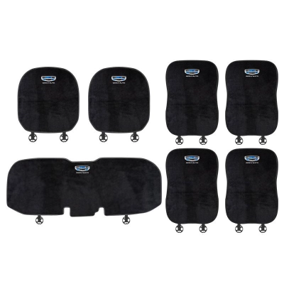 Suitable For Geely Car Flannel Back Cushion Black 01