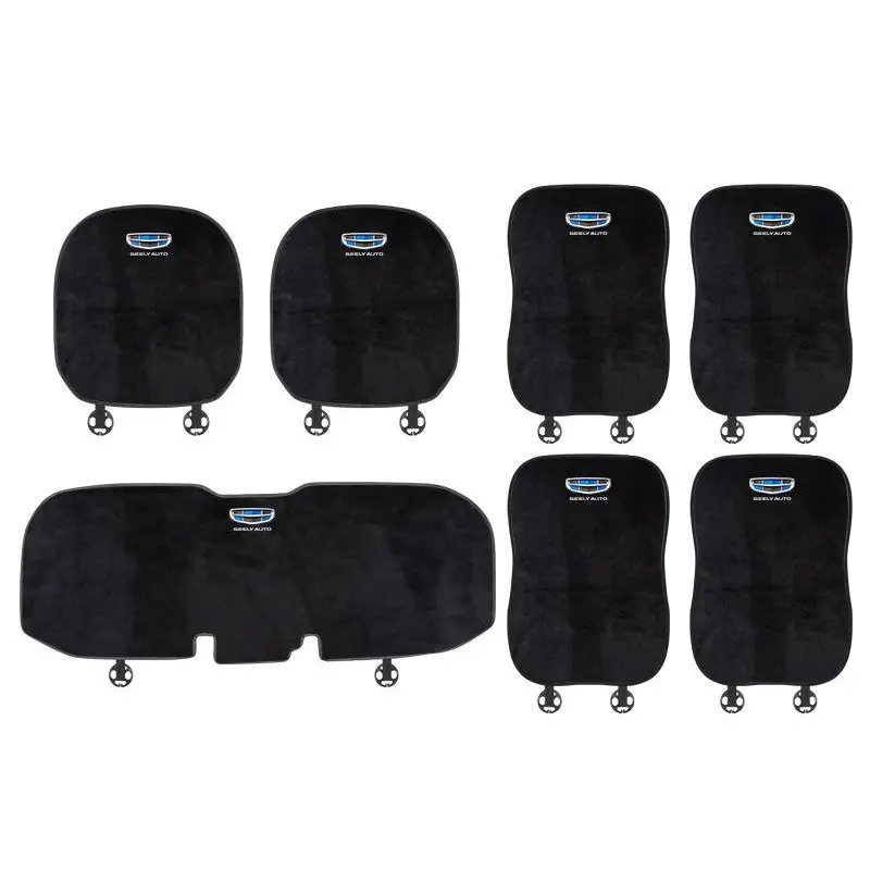 Suitable For Geely Car Flannel Back Cushion Black