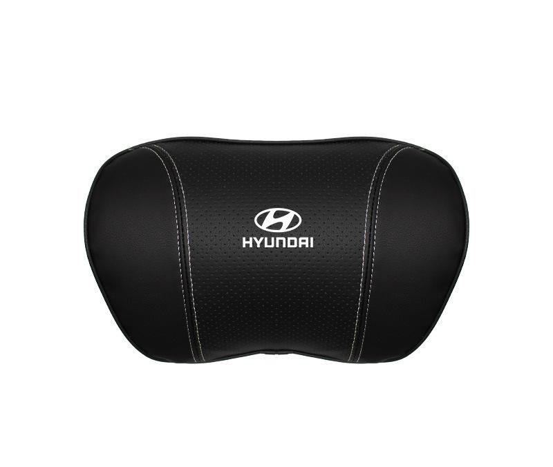 Suitable For Hyundai Car Nappa Memory Foam Seat Headrest Lumbar Pillow Black
