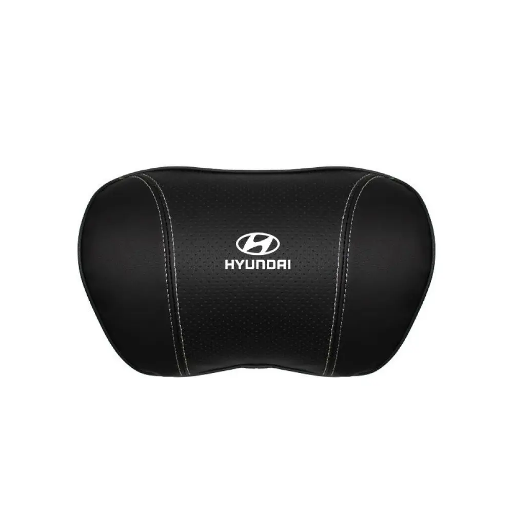 Suitable For Hyundai Car Nappa Memory Foam Seat Headrest Lumbar Pillow Black