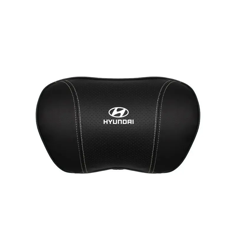 Suitable For Hyundai Car Nappa Memory Foam Seat Headrest Lumbar Pillow Black