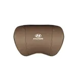 Suitable For Hyundai Car Nappa Memory Foam Seat Headrest Lumbar Pillow Coffee Color