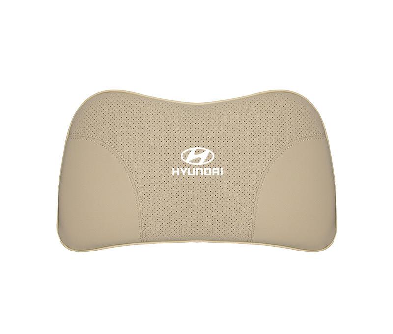 Suitable For Hyundai Car Nappa Memory Foam Seat Headrest Lumbar Pillow Off-White