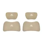 Suitable For Hyundai Car Nappa Memory Foam Seat Headrest Lumbar Pillow Off-White