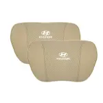 Suitable For Hyundai Car Nappa Memory Foam Seat Headrest Lumbar Pillow Off-White