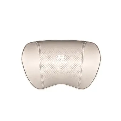 Suitable For Hyundai Car Nappa Memory Foam Seat Headrest Lumbar Pillow White 02