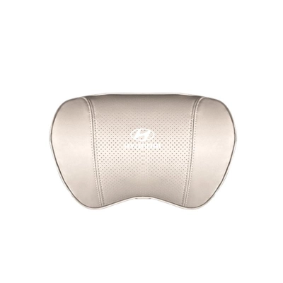 Suitable For Hyundai Car Nappa Memory Foam Seat Headrest Lumbar Pillow White 02