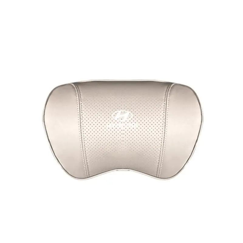 Suitable For Hyundai Car Nappa Memory Foam Seat Headrest Lumbar Pillow White