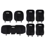 Suitable For Jeep Car Flannel Back Pad Seat Cushion Black