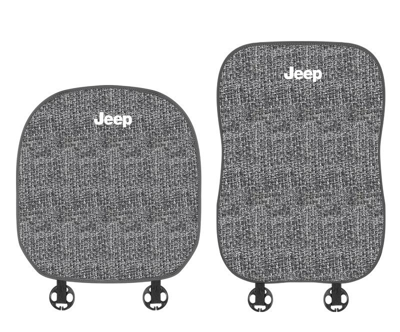 Suitable For Jeep Car Linen Back Cushion Seat Cushion Gray