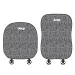 Suitable For Jeep Car Linen Back Cushion Seat Cushion Gray