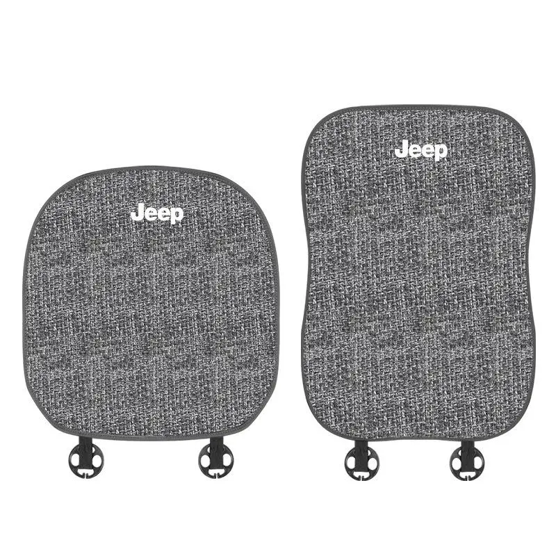 Suitable For Jeep Car Linen Back Cushion Seat Cushion Gray