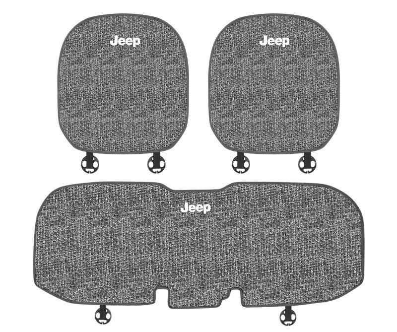 Suitable For Jeep Car Linen Back Cushion Seat Cushion Gray
