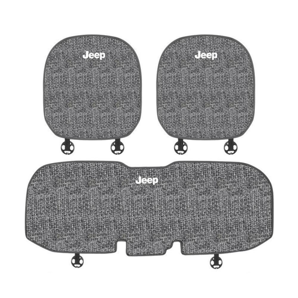 Suitable For Jeep Car Linen Back Cushion Seat Cushion Gray