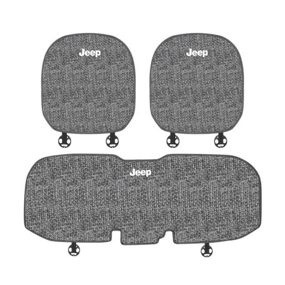 Suitable For Jeep Car Linen Back Cushion Seat Cushion Gray