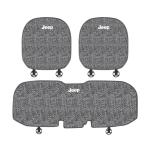 Suitable For Jeep Car Linen Back Cushion Seat Cushion Gray