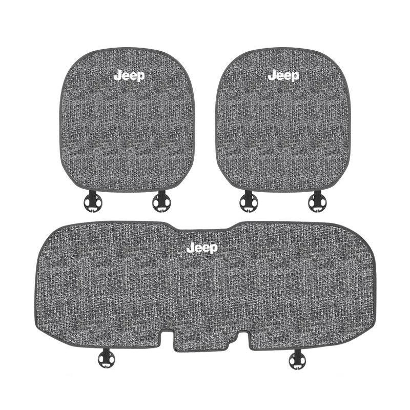 Suitable For Jeep Car Linen Back Cushion Seat Cushion Gray