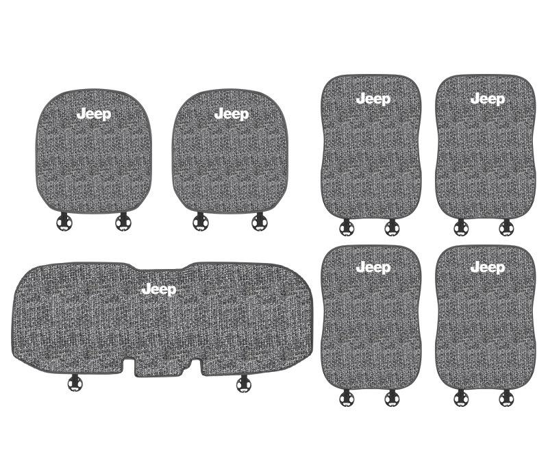 Suitable For Jeep Car Linen Back Cushion Seat Cushion Gray