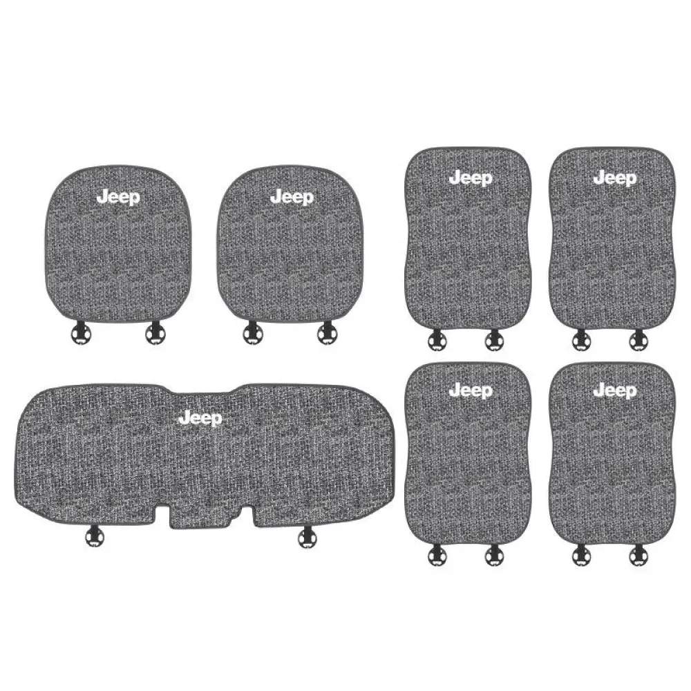 Suitable For Jeep Car Linen Back Cushion Seat Cushion Gray