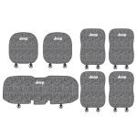 Suitable For Jeep Car Linen Back Cushion Seat Cushion Gray