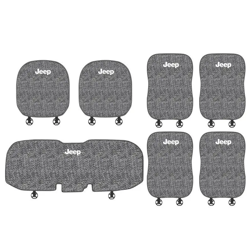 Suitable For Jeep Car Linen Back Cushion Seat Cushion Gray