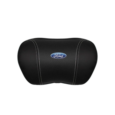 Suitable For Mondeo Car Nappa Memory Foam Seat Headrest Lumbar Pillow Black 02