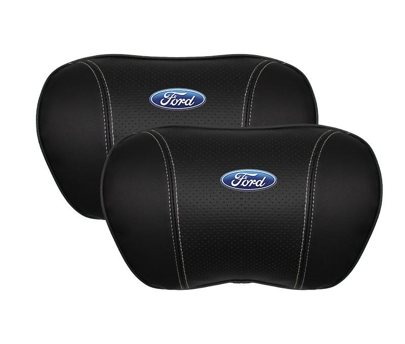 Suitable For Mondeo Car Nappa Memory Foam Seat Headrest Lumbar Pillow Black