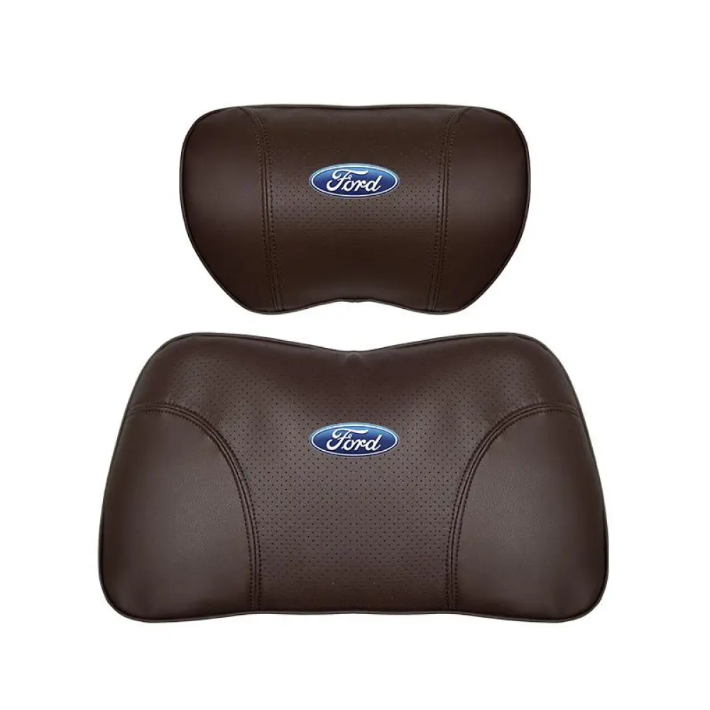 Suitable For Mondeo Car Nappa Memory Foam Seat Headrest Lumbar Pillow Brown