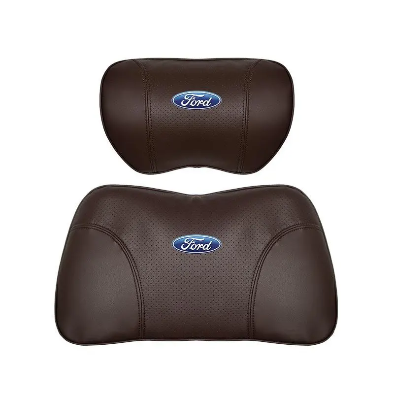Suitable For Mondeo Car Nappa Memory Foam Seat Headrest Lumbar Pillow Brown