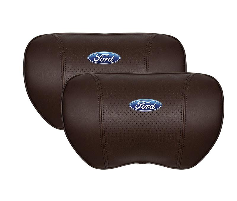 Suitable For Mondeo Car Nappa Memory Foam Seat Headrest Lumbar Pillow Brown