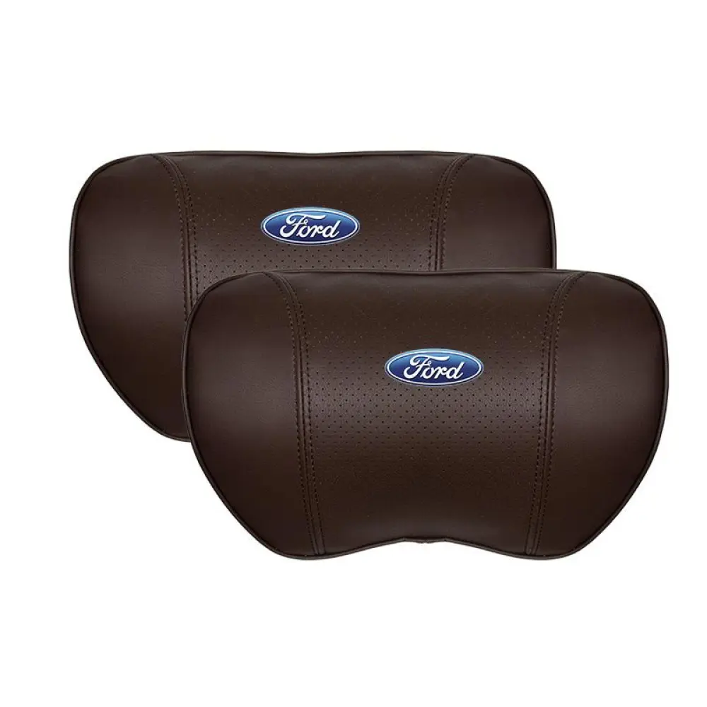 Suitable For Mondeo Car Nappa Memory Foam Seat Headrest Lumbar Pillow Brown