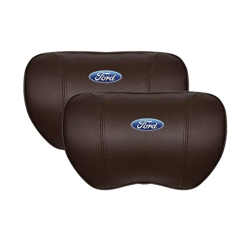 Suitable For Mondeo Car Nappa Memory Foam Seat Headrest Lumbar Pillow Brown