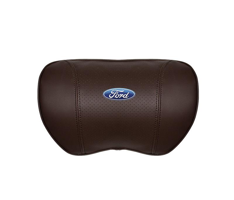 Suitable For Mondeo Car Nappa Memory Foam Seat Headrest Lumbar Pillow Brown