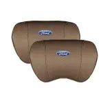 Suitable For Mondeo Car Nappa Memory Foam Seat Headrest Lumbar Pillow Coffee Color