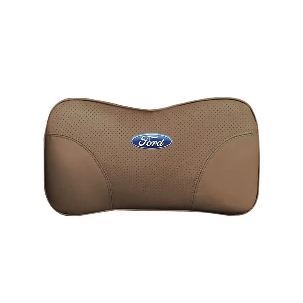 Suitable For Mondeo Car Nappa Memory Foam Seat Headrest Lumbar Pillow Coffee Color