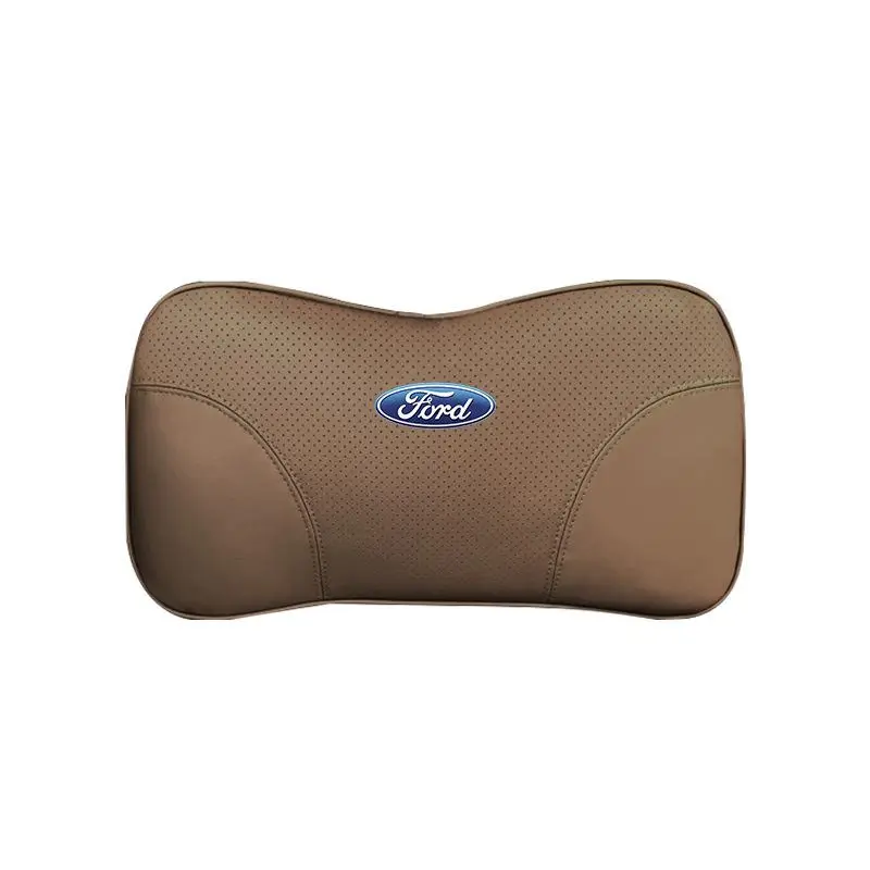 Suitable For Mondeo Car Nappa Memory Foam Seat Headrest Lumbar Pillow Coffee Color