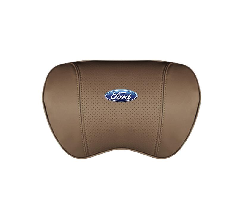 Suitable For Mondeo Car Nappa Memory Foam Seat Headrest Lumbar Pillow Coffee Color