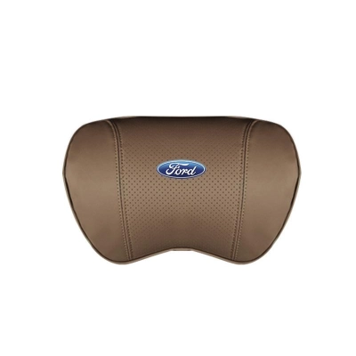 Suitable For Mondeo Car Nappa Memory Foam Seat Headrest Lumbar Pillow Coffee Color 02