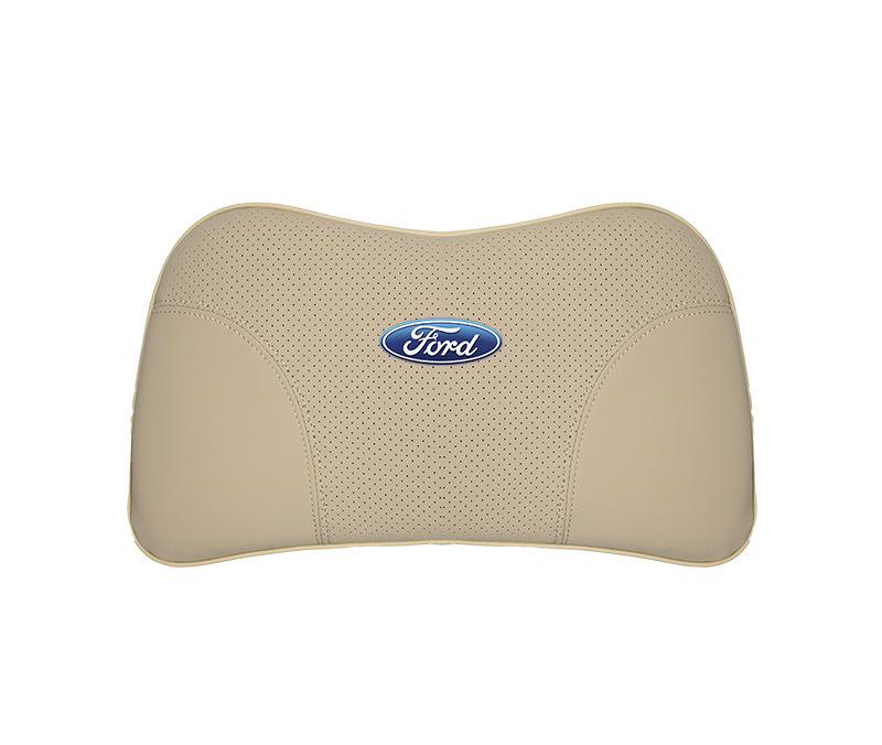 Suitable For Mondeo Car Nappa Memory Foam Seat Headrest Lumbar Pillow Off-White
