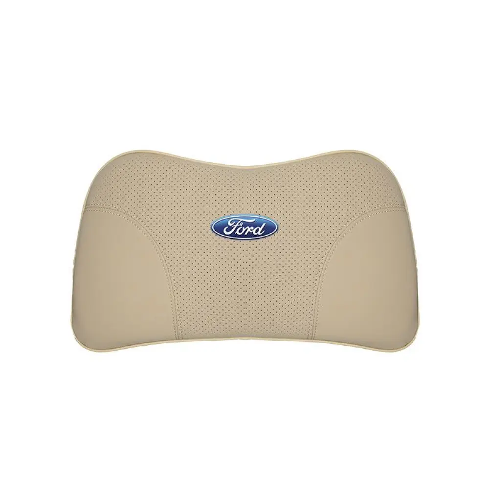 Suitable For Mondeo Car Nappa Memory Foam Seat Headrest Lumbar Pillow Off-White