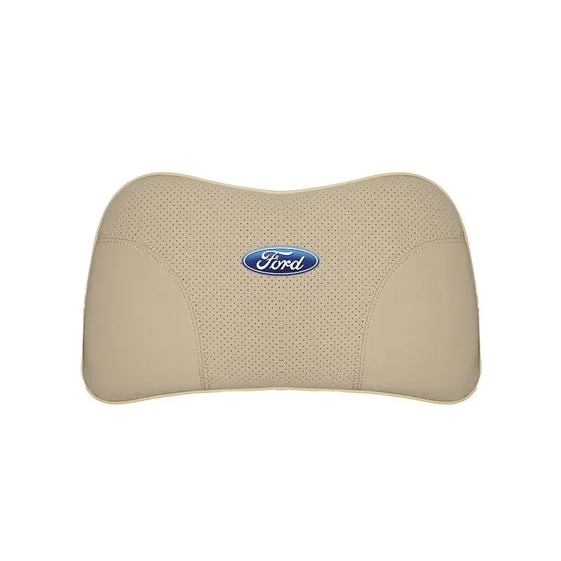 Suitable For Mondeo Car Nappa Memory Foam Seat Headrest Lumbar Pillow Off-White