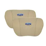 Suitable For Mondeo Car Nappa Memory Foam Seat Headrest Lumbar Pillow Off-White