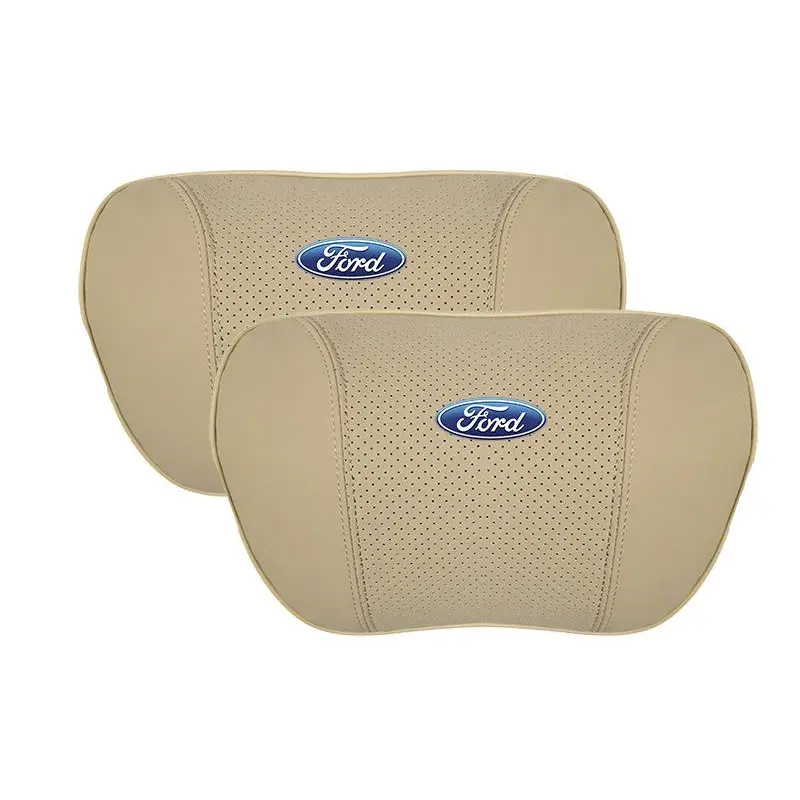 Suitable For Mondeo Car Nappa Memory Foam Seat Headrest Lumbar Pillow Off-White